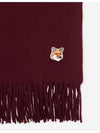 Foxhead Wool Muffler Scarf Wine Color Unisex - MAISON KITSUNE - BALAAN 2