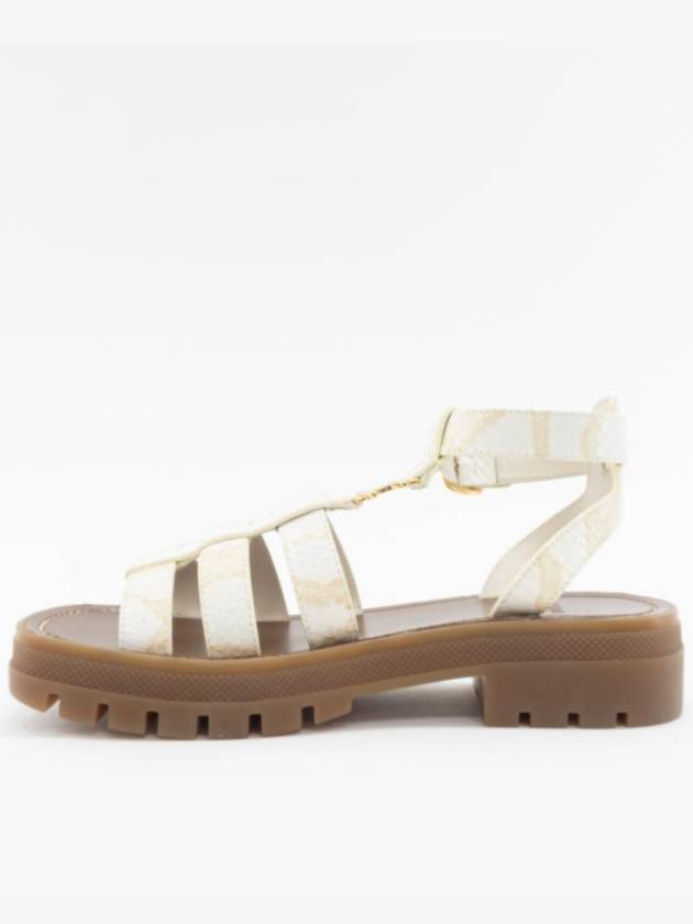 Triomphe Clea Gladiator Chunky Sandals White - CELINE - BALAAN 6