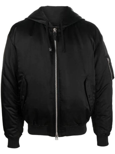 Men's Hooded Bomber Padding Black - TOM FORD - BALAAN 1