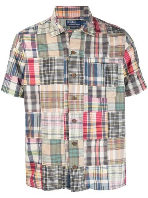 Plaid Print Patchwork Shirt 710903853001 - POLO RALPH LAUREN - BALAAN 1