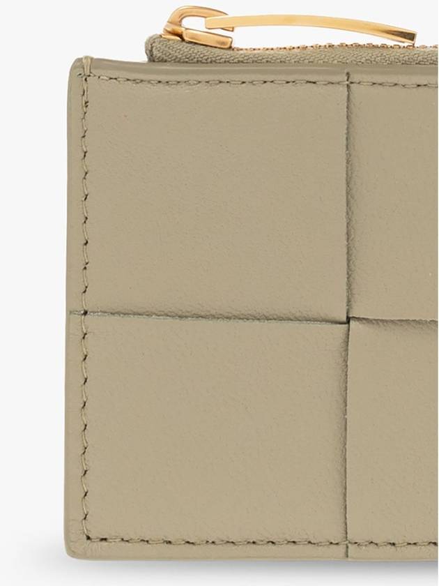 Intrecciato Zipper Card Wallet Travertine - BOTTEGA VENETA - BALAAN 6