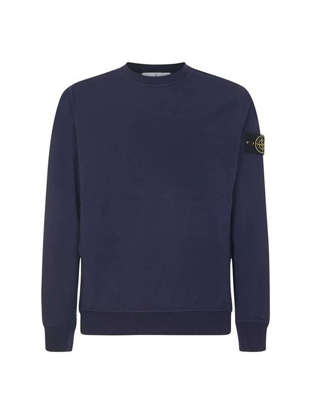 Waffen Patch Cotton Stretch Fleece Sweatshirt Royal Blue - STONE ISLAND - BALAAN 1