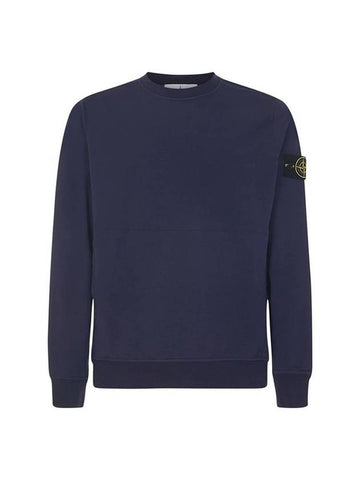 Waffen Patch Cotton Stretch Fleece Sweatshirt Royal Blue - STONE ISLAND - BALAAN 1