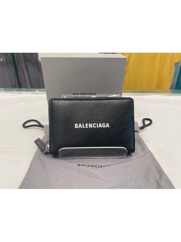 Everyday Zipper Card Wallet Black - BALENCIAGA - BALAAN.