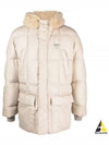 Triangle Logo Goose Down Padded Jacket Ivory - PRADA - BALAAN 2