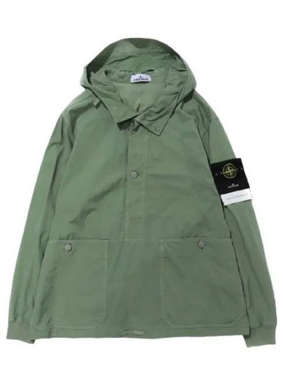 Cupro Cotton Twill TC Badge Anorak Green - STONE ISLAND - BALAAN 2