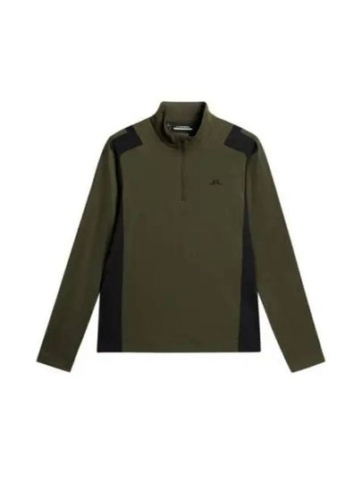 Lucas Quarter Zipper Long Sleeve T-Shirt Forest Green - J.LINDEBERG - BALAAN 2