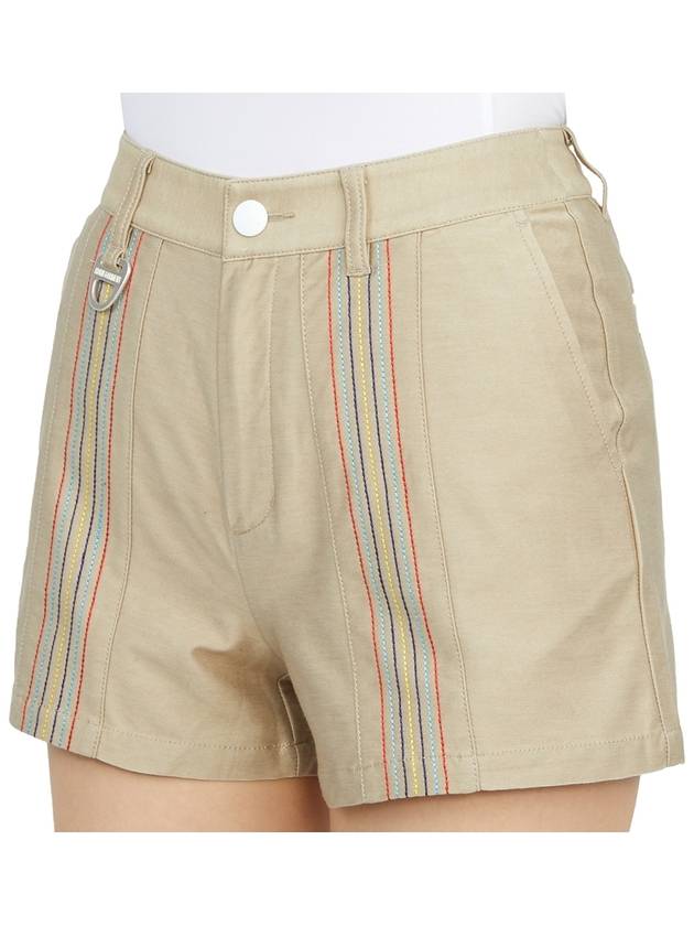 Women's Triple Rain Jersey Shorts Beige - HORN GARMENT - BALAAN 9