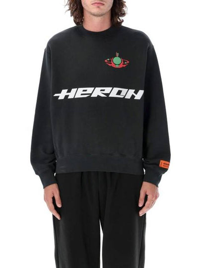 Logo Printing Sweatshirt Black Light Green - HERON PRESTON - BALAAN 2