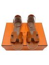 Santorini leather sandals natural brown - HERMES - BALAAN 2