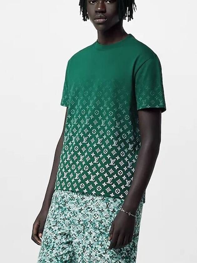 Monogram Gradient Cotton Short Sleeve T-Shirt Vert Green - LOUIS VUITTON - BALAAN 4