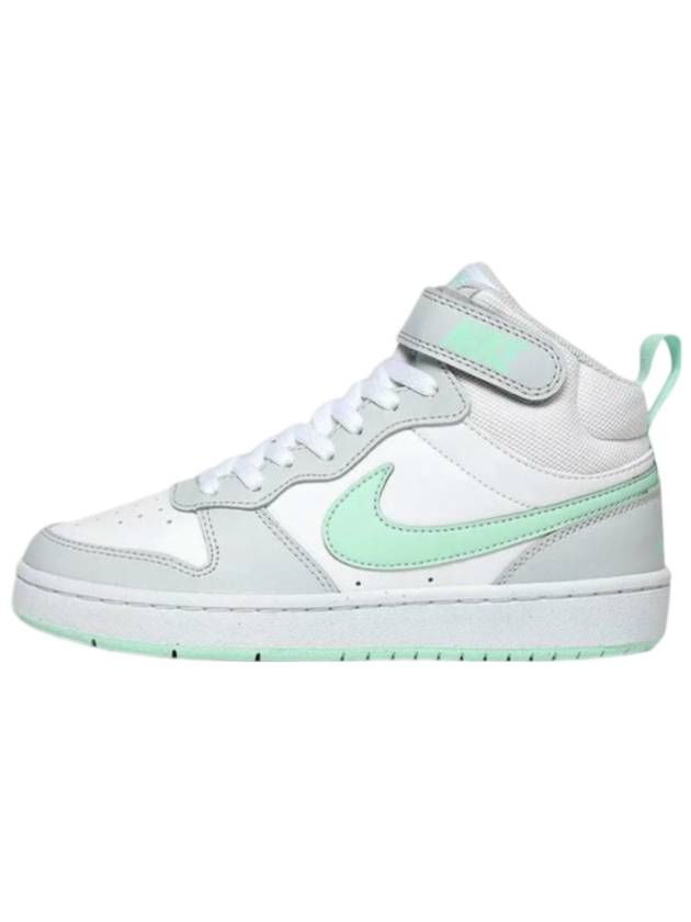 Kids GS Court Borough 2 Mid Top Sneakers Green White - NIKE - BALAAN 1