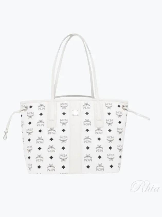 Reversible Visetos Tote Bag White - MCM - BALAAN 2