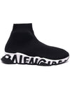 Speed Midsole Graffiti High Top Sneakers White Black - BALENCIAGA - BALAAN 3