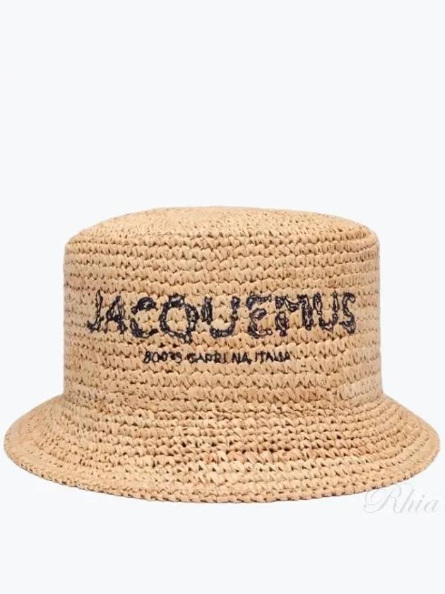 Embroidered Logo Bucket Hat Natural - JACQUEMUS - BALAAN 2