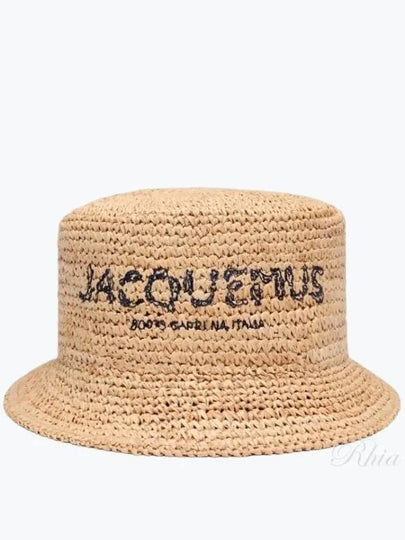 Embroidered Logo Bucket Hat Natural - JACQUEMUS - BALAAN 2