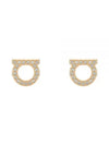 Gancini Crystal Small Earrings Gold - SALVATORE FERRAGAMO - BALAAN 2