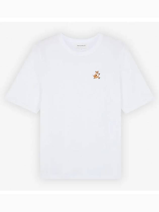 Speedy Fox Patch Comfort Short Sleeve T Shirt White - MAISON KITSUNE - BALAAN 3