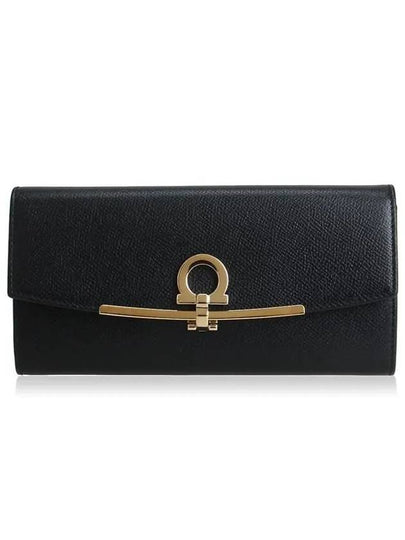 Gancini Continental Wallet Black - SALVATORE FERRAGAMO - BALAAN 2