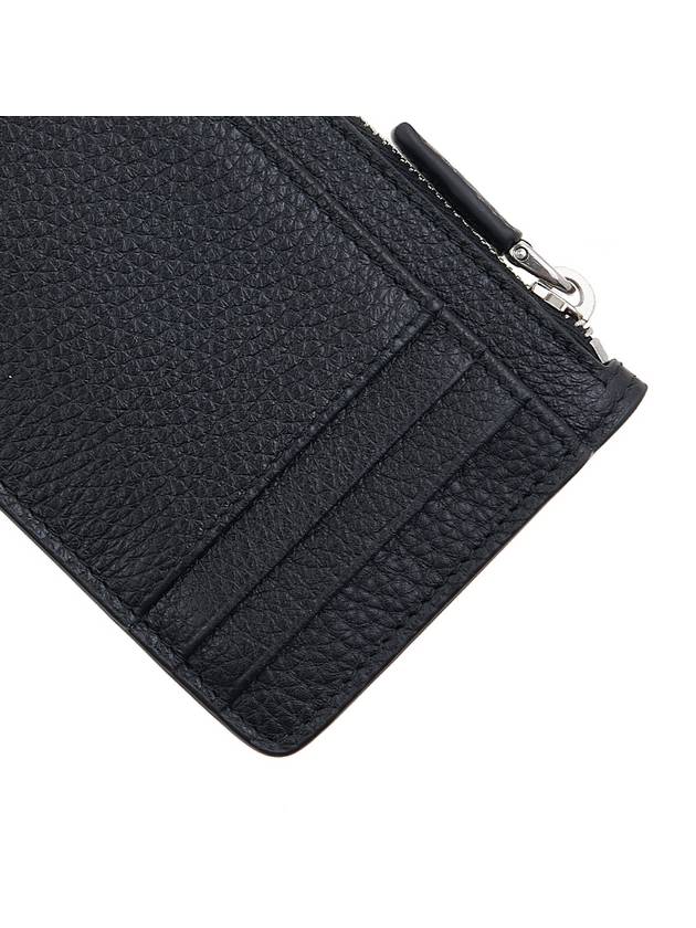 Triangle Stitch Logo Card Wallet Black - PRADA - BALAAN 9