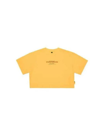 KODAK Apparel Camera Club Washed Crop Short Sleeve T Shirt Women YELLOW - KODO - BALAAN 1