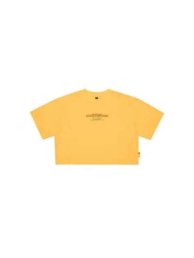 KODAK Apparel Camera Club Washed Crop Short Sleeve T Shirt Women YELLOW - KODO - BALAAN 1