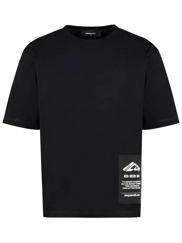 DSQUARED2 Cotton Crew-Neck T-Shirt - DSQUARED2 - BALAAN 1