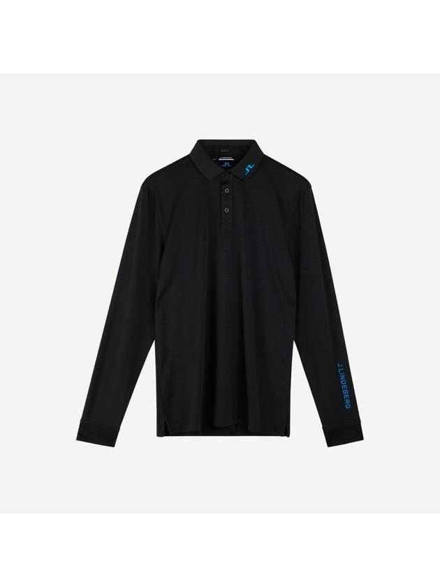 Men's Tour Tech LS Polo Long Sleeve T-Shirt Black - J.LINDEBERG - BALAAN 2