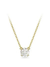 Stilla Round Zirconia Pendant Necklace Gold - SWAROVSKI - BALAAN 2