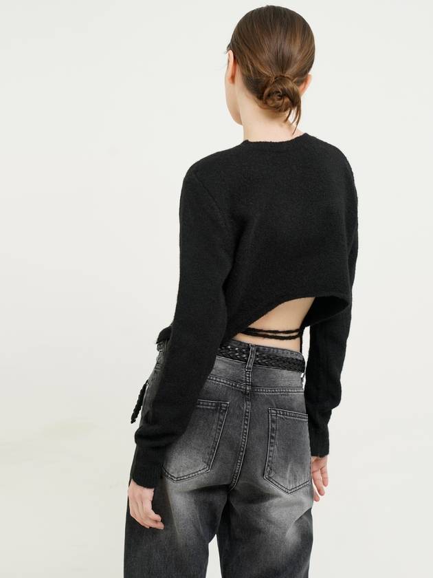 BACKLESS SYMBOL KNIT BLACK - TUDE - BALAAN 3