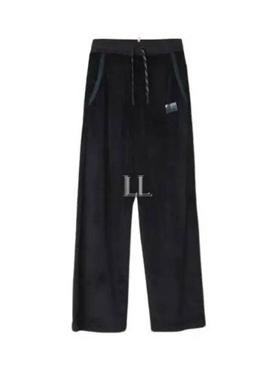 Velvet Drawstring Track Pants Black - MONCLER - BALAAN 2