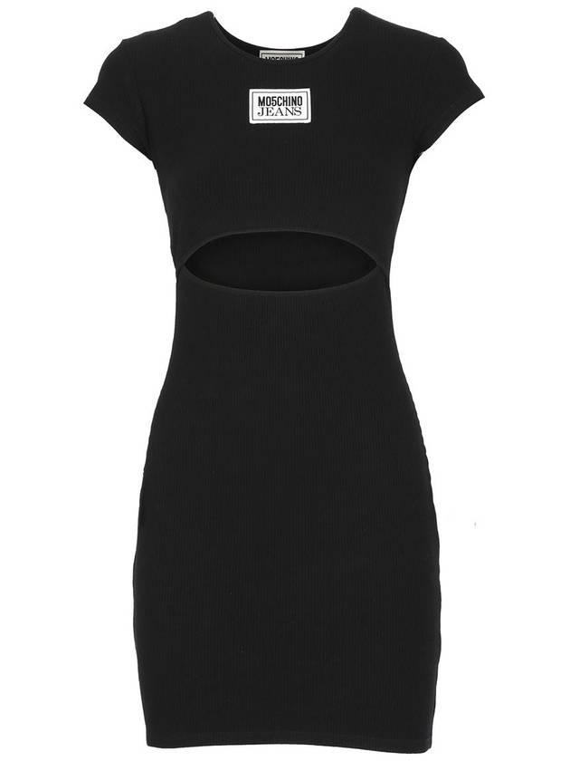 Midi Dress 04333759 0555 BLACK - MOSCHINO - BALAAN 2