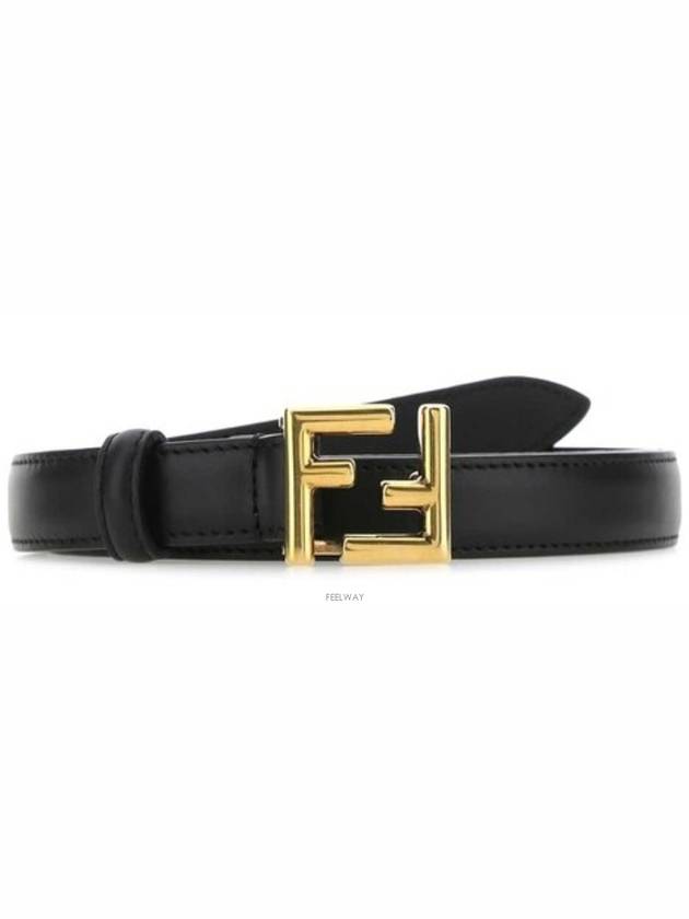 FF Logo Buckle Belt Black Gold - FENDI - BALAAN 6