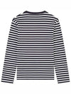 Fox Head Patch Regular Marin Long Sleeve T Shirt Navy Stripes - MAISON KITSUNE - BALAAN 4