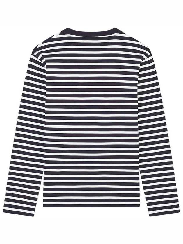 Fox Head Patch Regular Marin Long Sleeve T Shirt Navy Stripes - MAISON KITSUNE - BALAAN 4