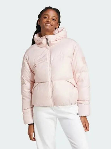 Big baffle down jacket women s Sandy pink IX8859 739940 - ADIDAS - BALAAN 1