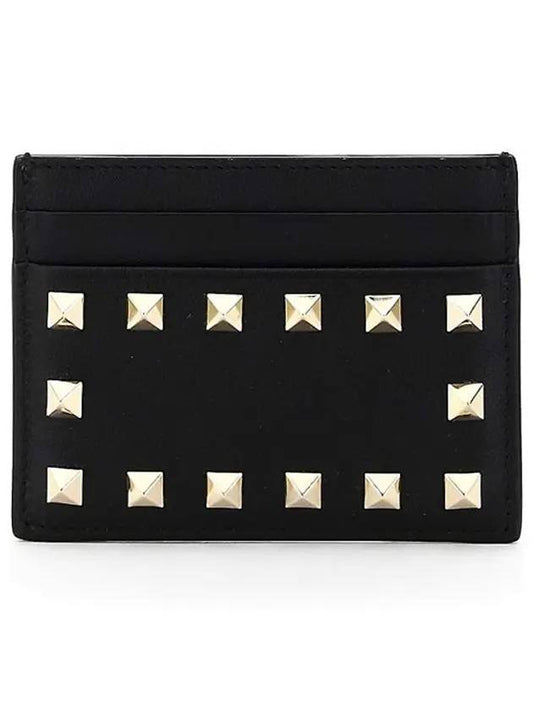 Rockstud card wallet black - VALENTINO - BALAAN 1