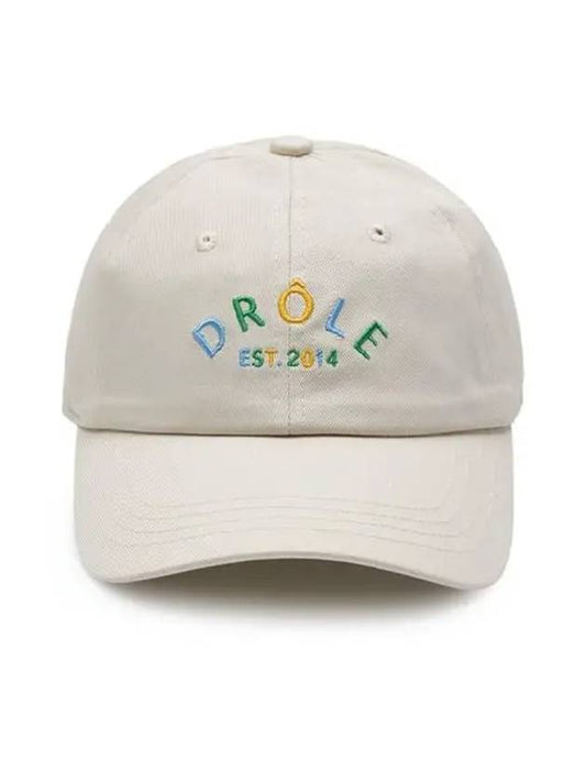 Drold Monsieur Unisex Lettering Ball Cap Ivory CP121 CO027 LBG - DROLE DE MONSIEUR - BALAAN 1