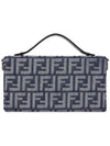 Soft Trunk Baguette Leather Cross Bag Dark Blue - FENDI - BALAAN 5