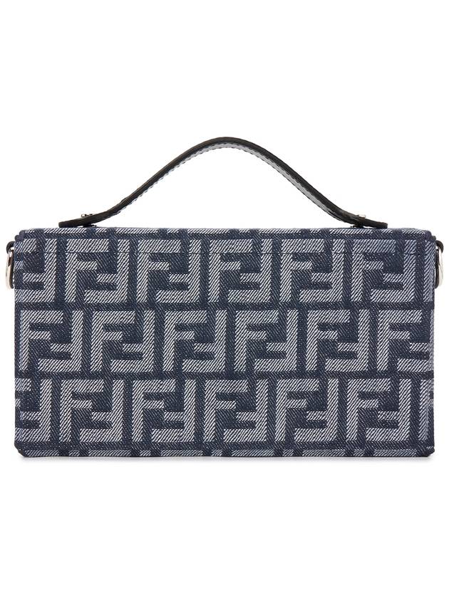 Soft Trunk Baguette Leather Cross Bag Dark Blue - FENDI - BALAAN 5