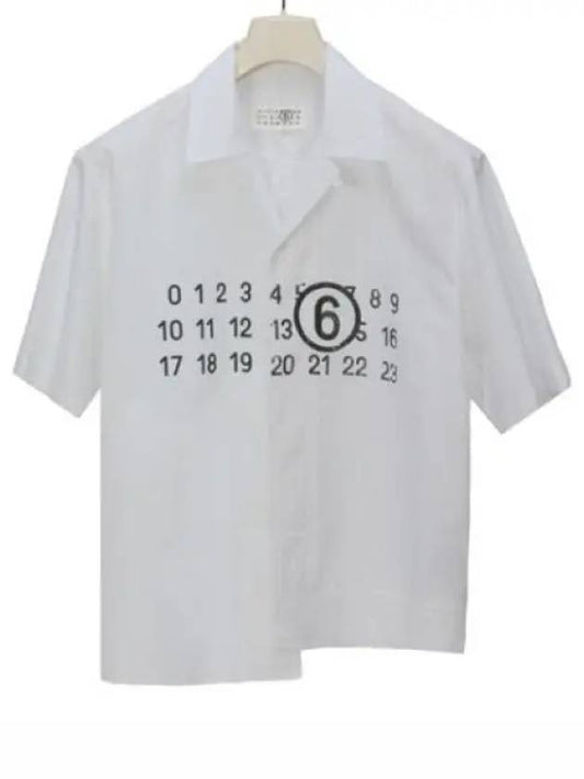 MM6 Maison Margiela Men s Number Logo Unbalanced Half Shirt White SH0DR0004 STZ119 961 1210367 - MAISON MARGIELA - BALAAN 1
