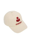 Tyron Embroidered Logo Ball Cap Ecru - ISABEL MARANT - BALAAN 4