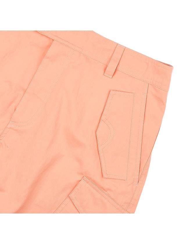 Cargo Bermuda Cotton Blended Canvas Shorts Orange - DIOR - BALAAN 5