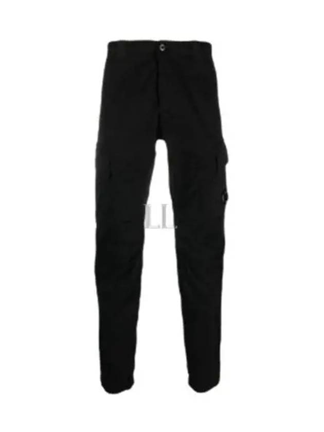 Stretch Satin Cargo Straight Pants Black - CP COMPANY - BALAAN 2