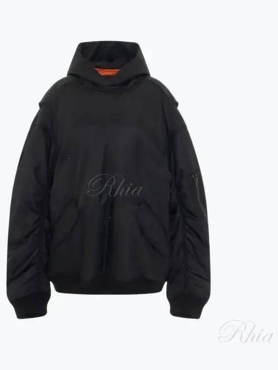 Sporty B Over Bomber Hoodie Black - BALENCIAGA - BALAAN 2