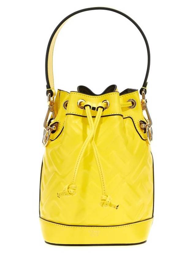Mon Tresor FF Motif Leather Mini Bag Yellow - FENDI - BALAAN 1
