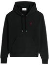 Red Heart Logo Classic Cotton Hoodie Black - AMI - BALAAN 2