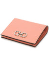 Gancini Compact Half Wallet Coral - SALVATORE FERRAGAMO - BALAAN 4