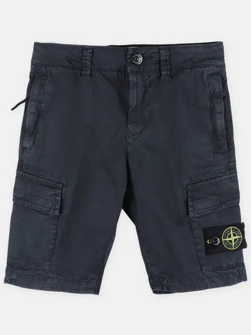 Stone Kids Waffen Patch Cargo Short Pants Navy 7616L0510 V0120 - STONE ISLAND - BALAAN 1