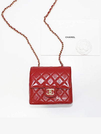 CC logo flap mini bag burgundy chain bag vintage gold AS3648 B09177 NK293 - CHANEL - BALAAN 2